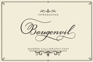 Discover Bougenvil: A Calligraphy Script Font for Makers