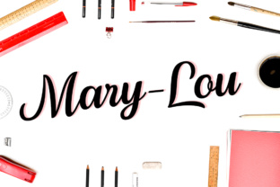Mary-Lou: A Friendly Script Font for Elegant Designs