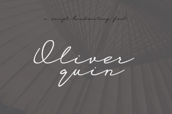 Oliver Quin: An Italic Script Font for Elegant Campaigns